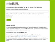 Tablet Screenshot of miniurl.es